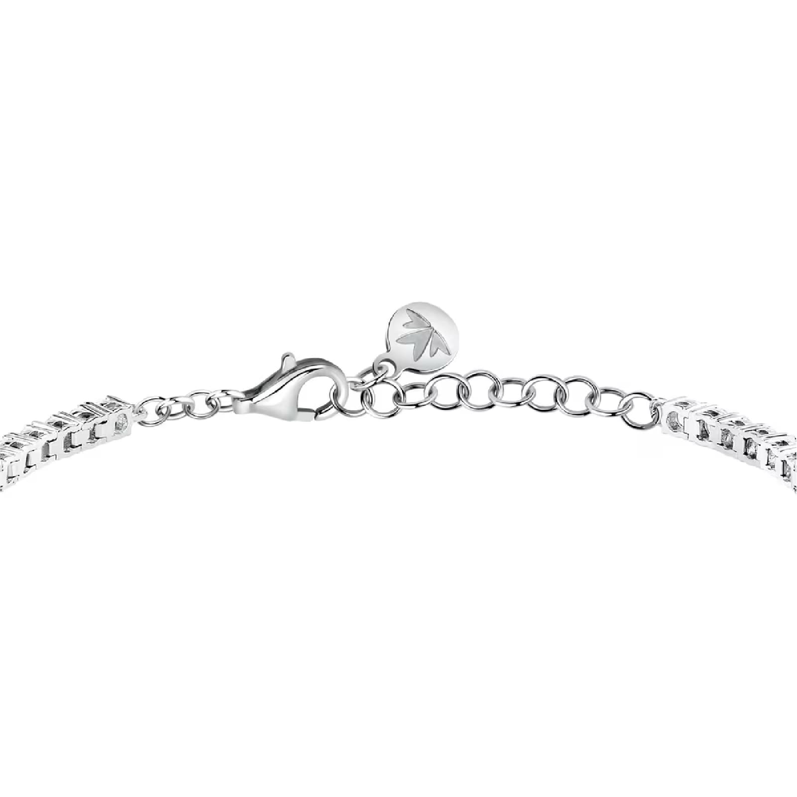 Bracciale Morellato Tesori argento zirconi bianchi e azzurri Regolabile 16-19 cm
