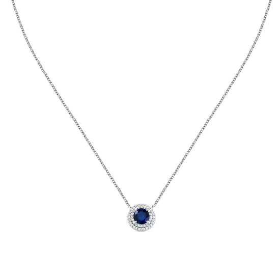 Collana girocollo Morellato argento zirconi bianchi e blu MISURA UNICA