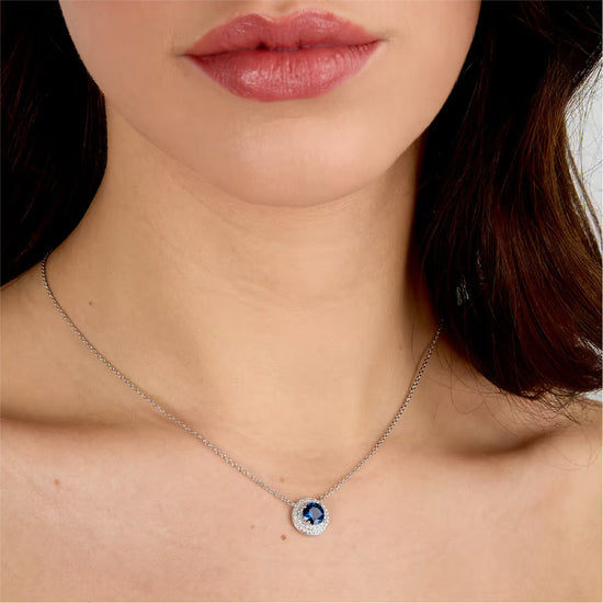 Collana girocollo Morellato argento zirconi bianchi e blu MISURA UNICA