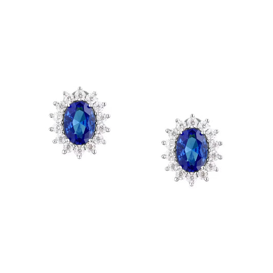 Orecchini a lobo Morellato in argento 925 con zircone blu MISURA UNICA