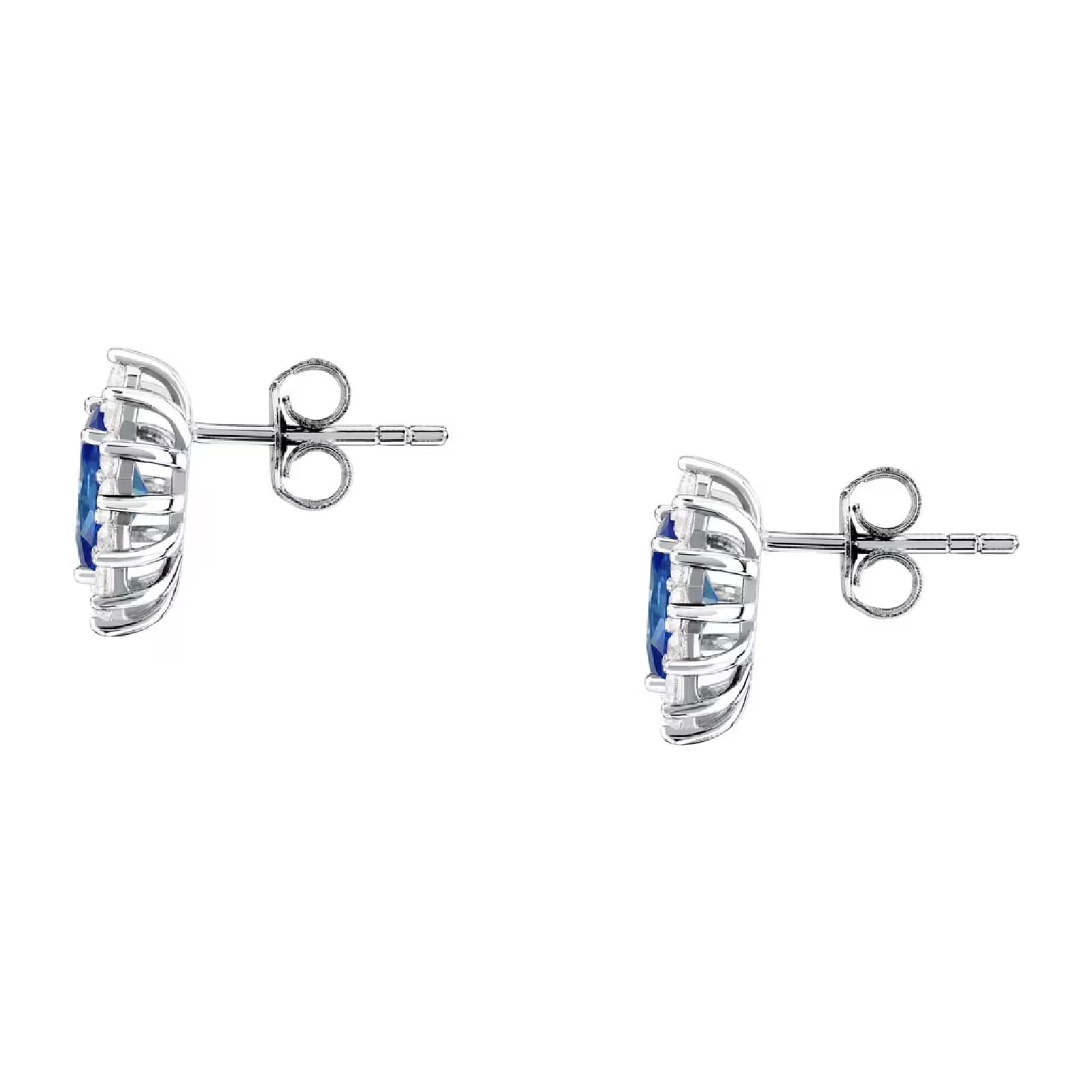Orecchini a lobo Morellato in argento 925 con zircone blu MISURA UNICA