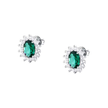 Orecchini a lobo Morellato in argento con zircone verde MISURA UNICA
