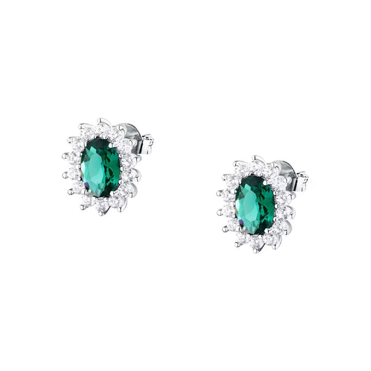 Orecchini a lobo Morellato in argento con zircone verde MISURA UNICA
