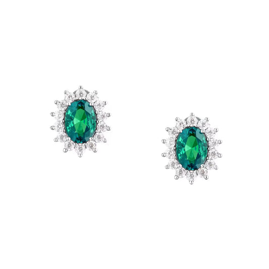 Orecchini a lobo Morellato in argento con zircone verde MISURA UNICA