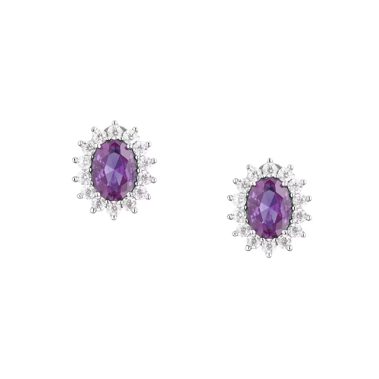 Orecchini a lobo Morellato in argento con zircone viola MISURA UNICA