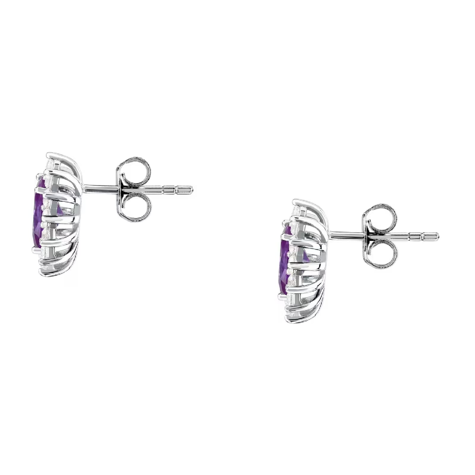 Orecchini a lobo Morellato in argento con zircone viola MISURA UNICA