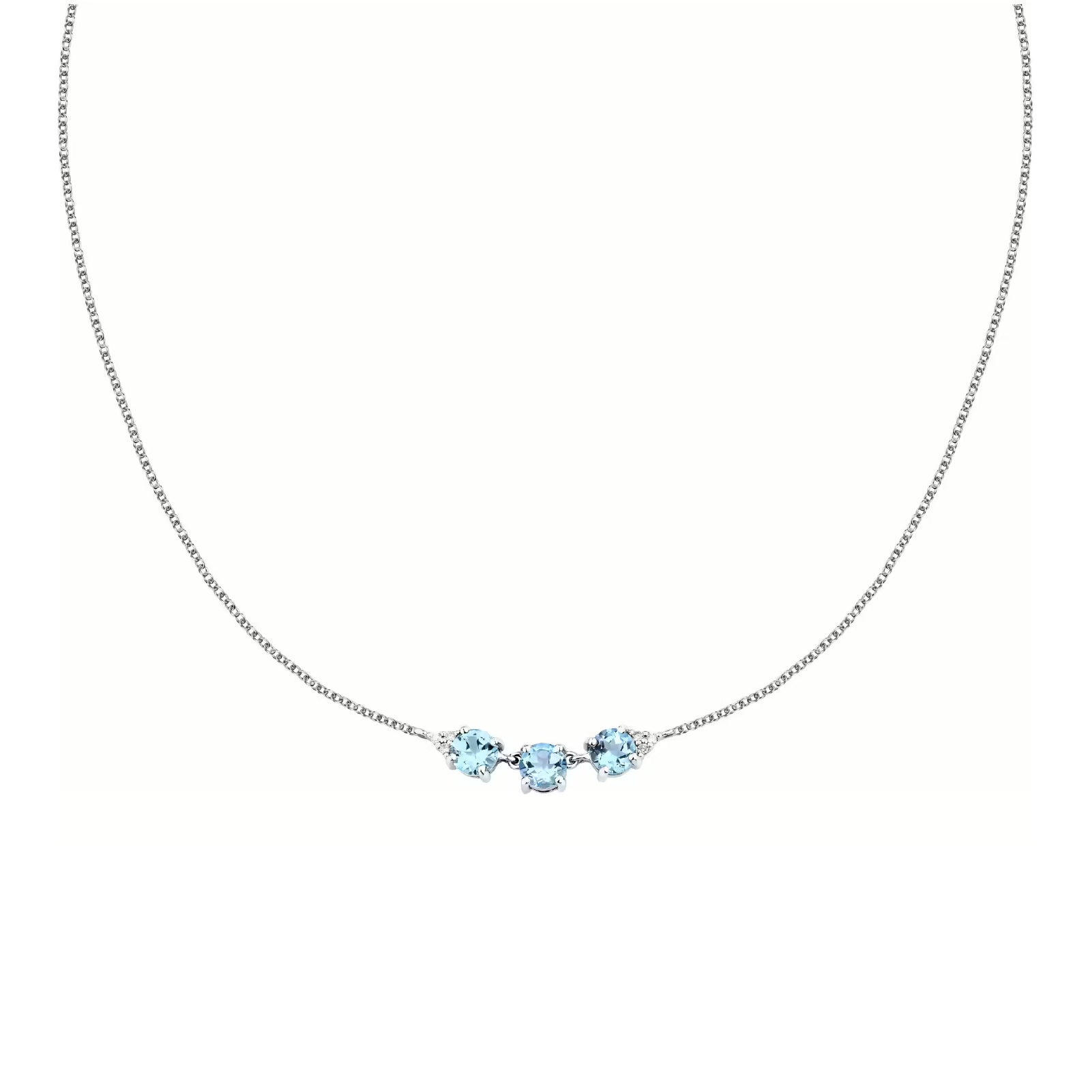 Collana girocollo donna Morellato argento zirconi azzurri MISURA UNICA