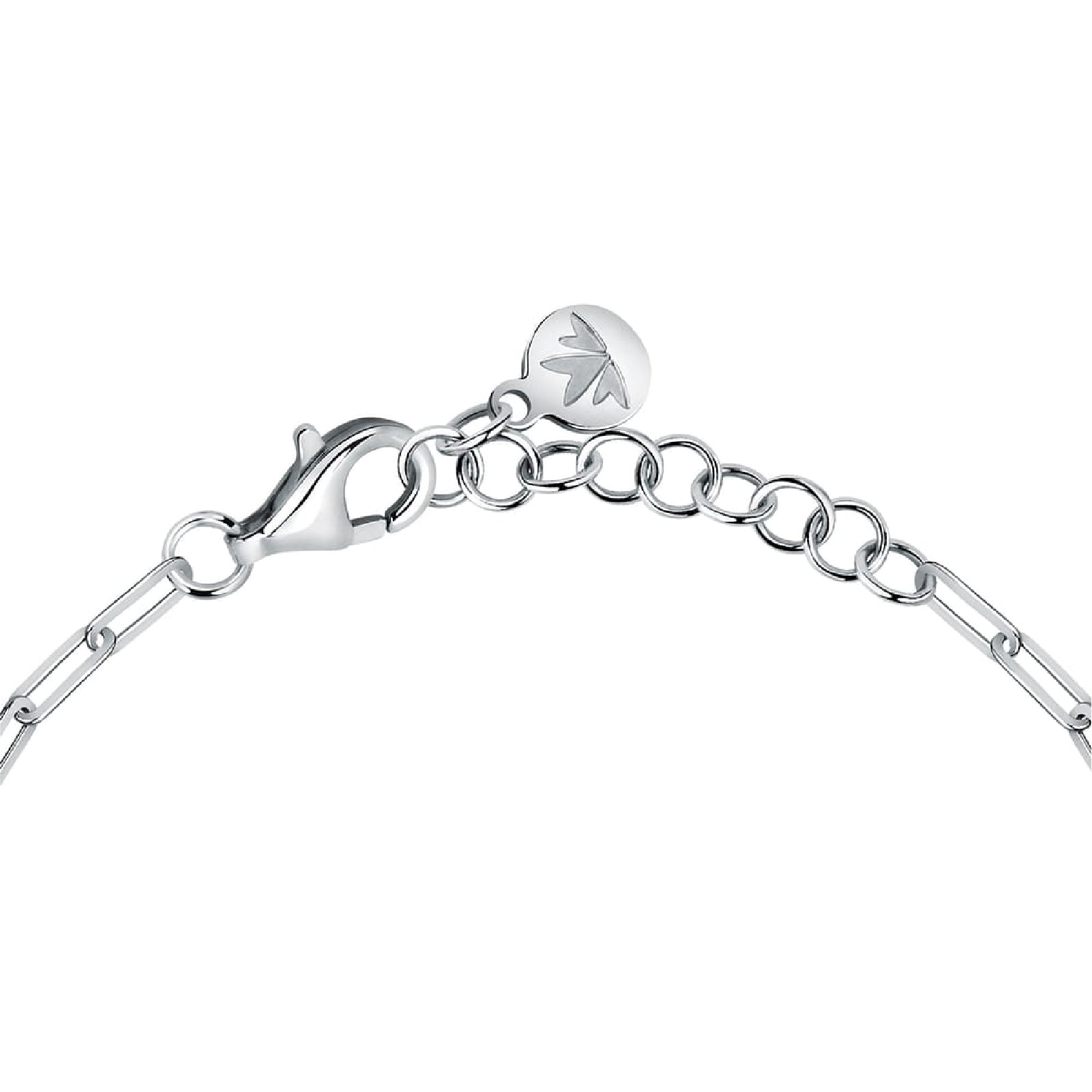 Bracciale catena donna Morellato argento zirconi azzurri Regolabile 16-19 cm