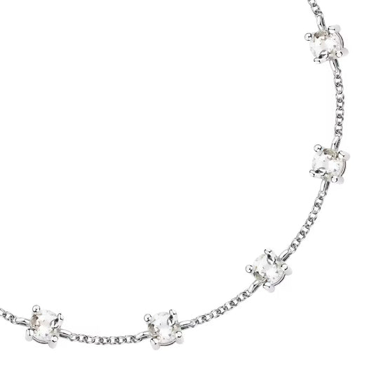 Bracciale catena Morellato argento con zirconi bianchi Regolabile 16-19 cm