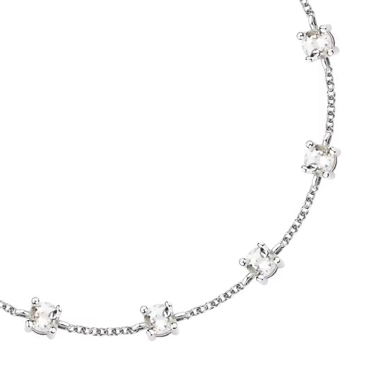 Bracciale catena Morellato argento con zirconi bianchi Regolabile 16-19 cm