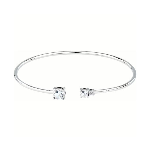 Bracciale rigido Morellato argento con zirconi bianchi 6 cm x 5 cm