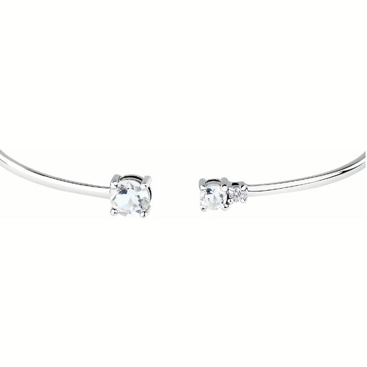 Bracciale rigido Morellato argento con zirconi bianchi 6 cm x 5 cm