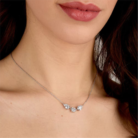 Collana girocollo Morellato argento tre zirconi bianchi MISURA UNICA