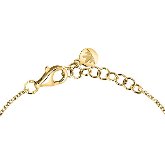 Bracciale catena Morellato argento oro zirconi azzurri Regolabile 16-19 cm