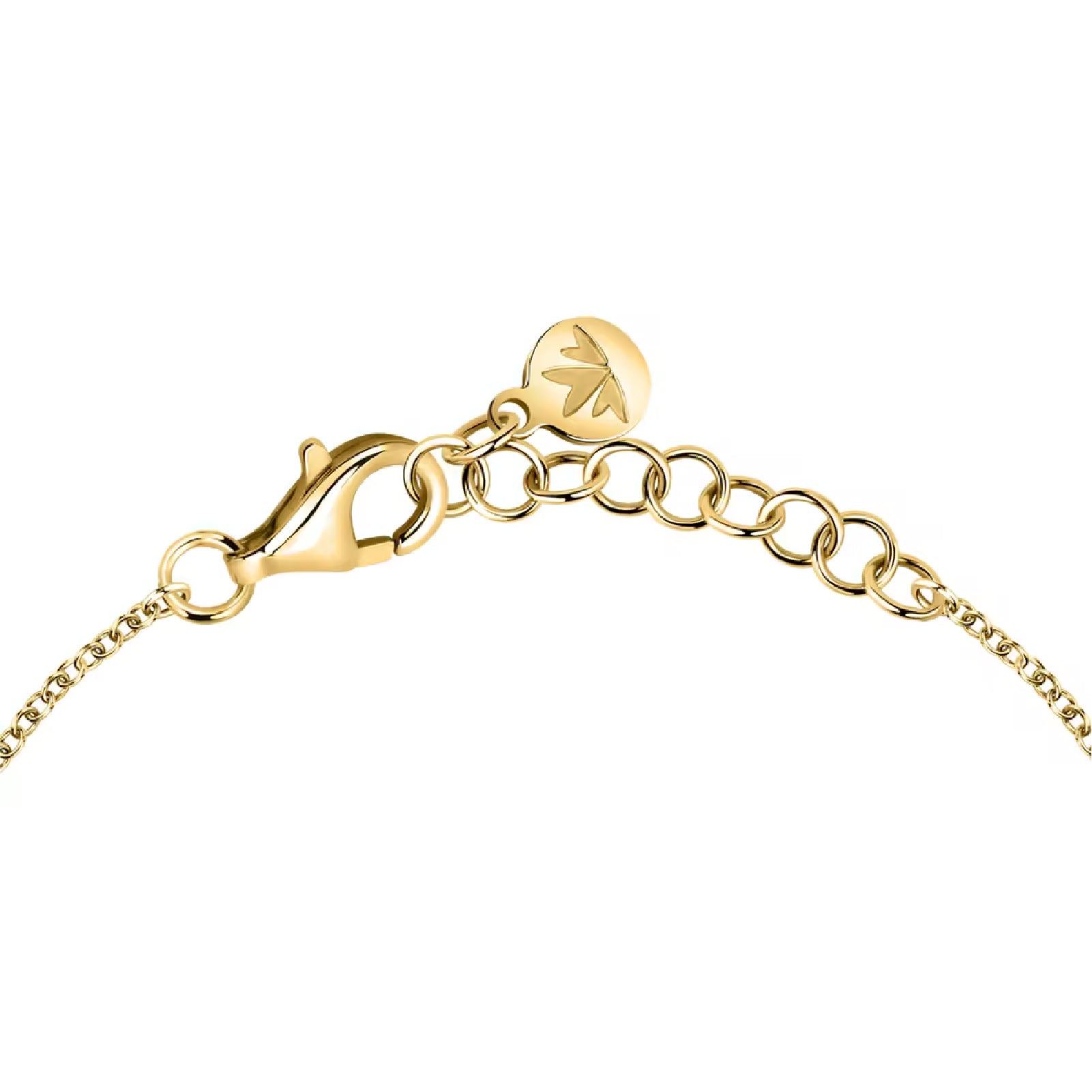 Bracciale catena Morellato argento oro zirconi azzurri Regolabile 16-19 cm