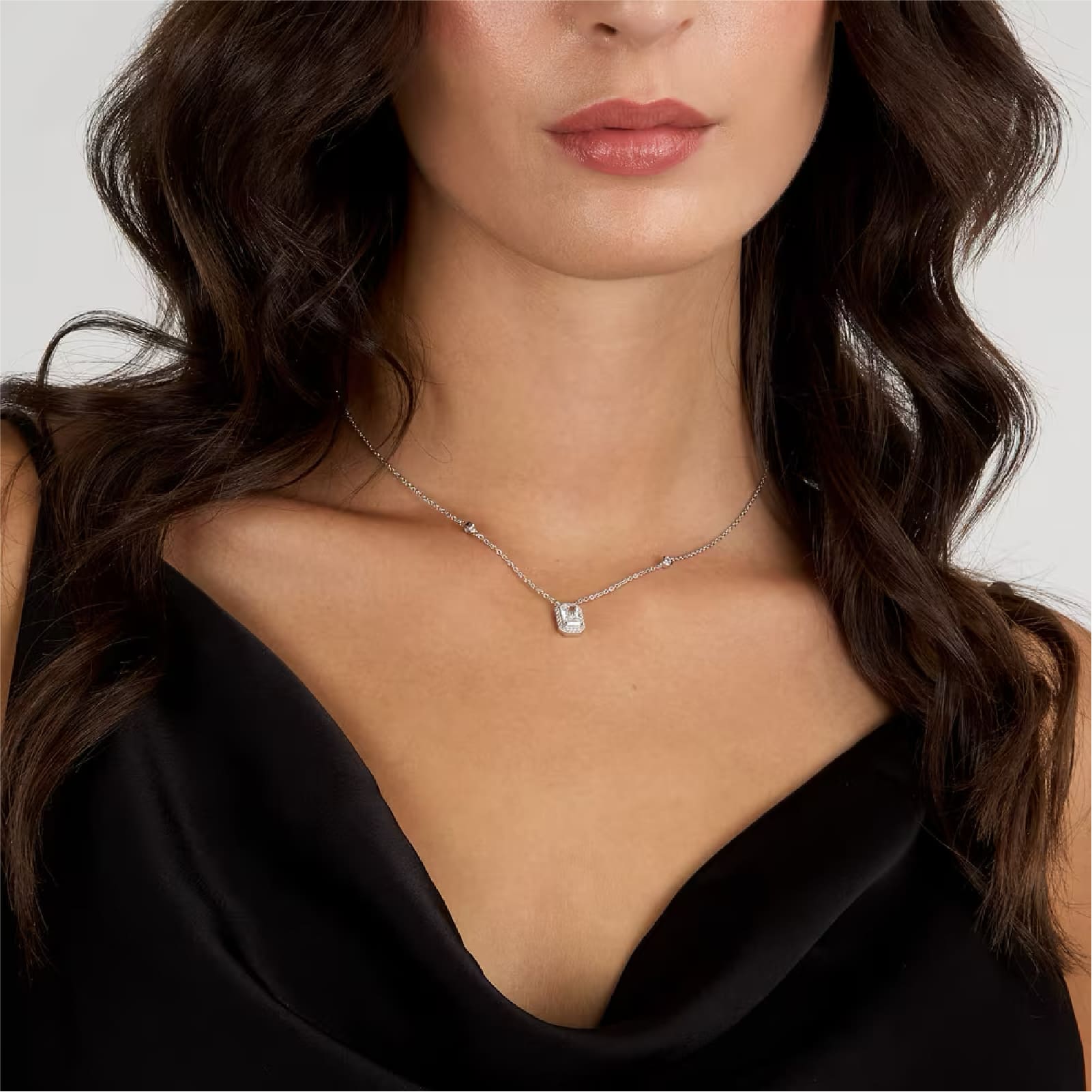 Collana Morellato Tesori in argento e zircone bianco pendente MISURA UNICA