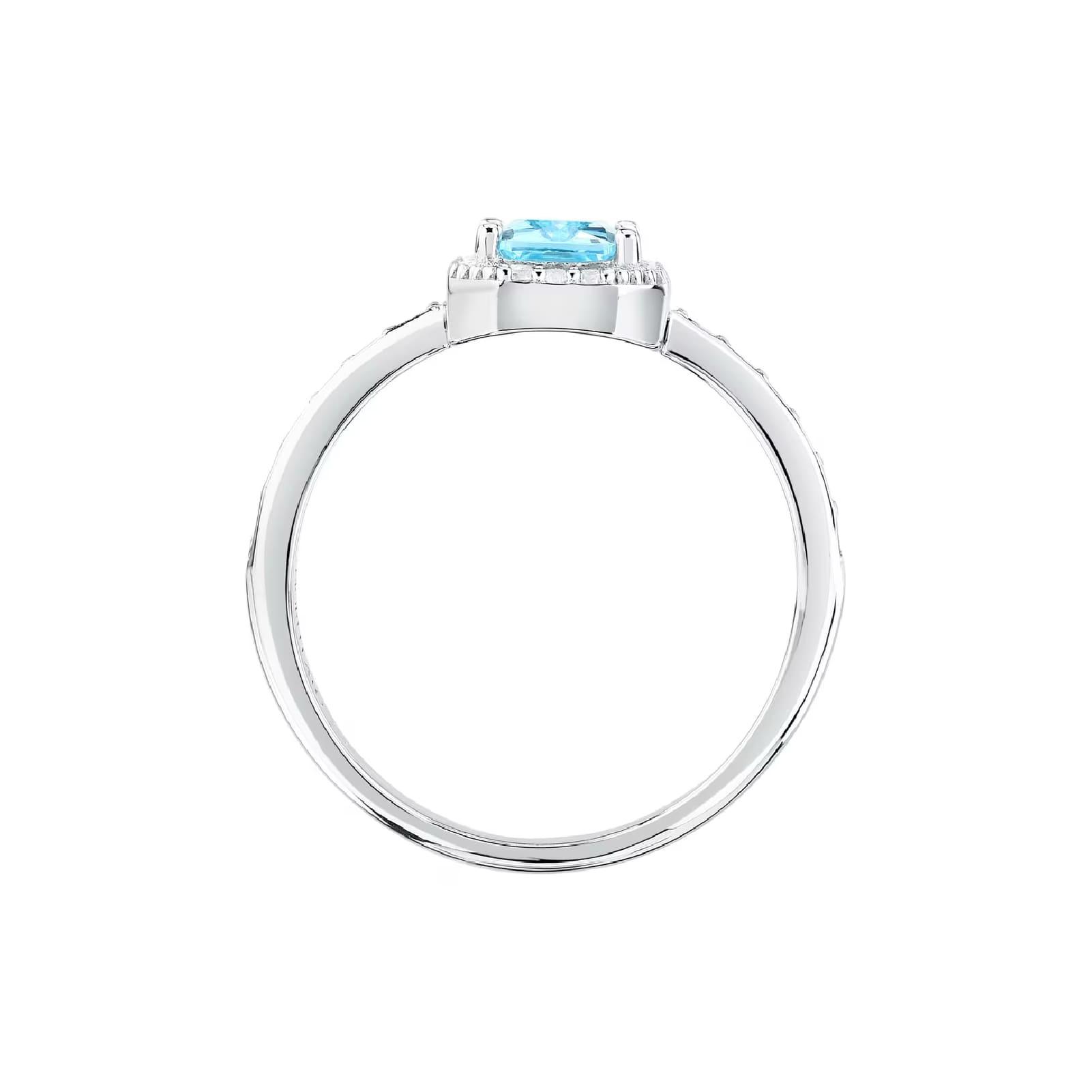 Anello Morellato Tesori in argento e zirconi azzurro e bianco 12