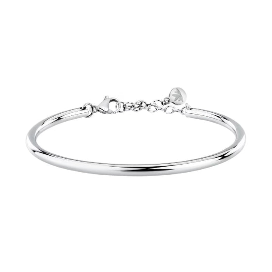Bracciale bangle Morellato in acciaio con finitura lucida diametro 6 cm