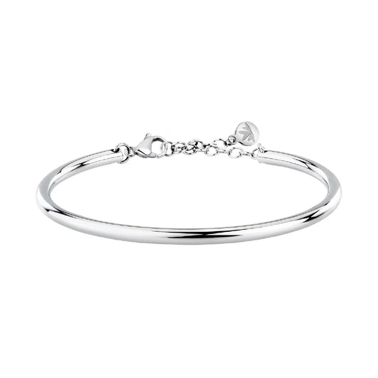 Bracciale bangle Morellato in acciaio con finitura lucida diametro 6 cm