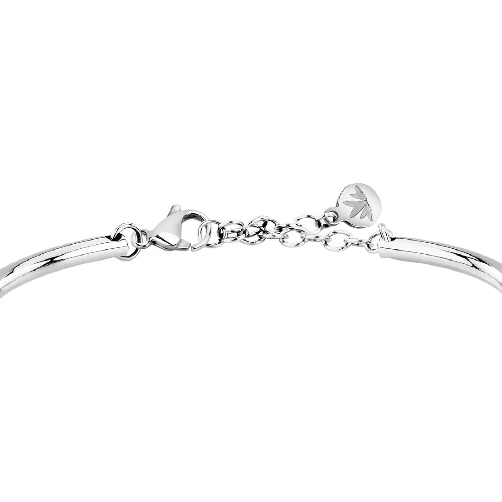 Bracciale bangle Morellato in acciaio con zircone viola diametro 6 cm