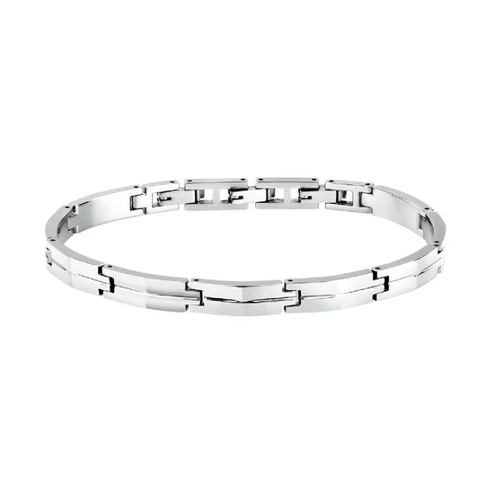 Bracciale uomo Morellato acciaio dal design originale Regolabile 18-21 cm
