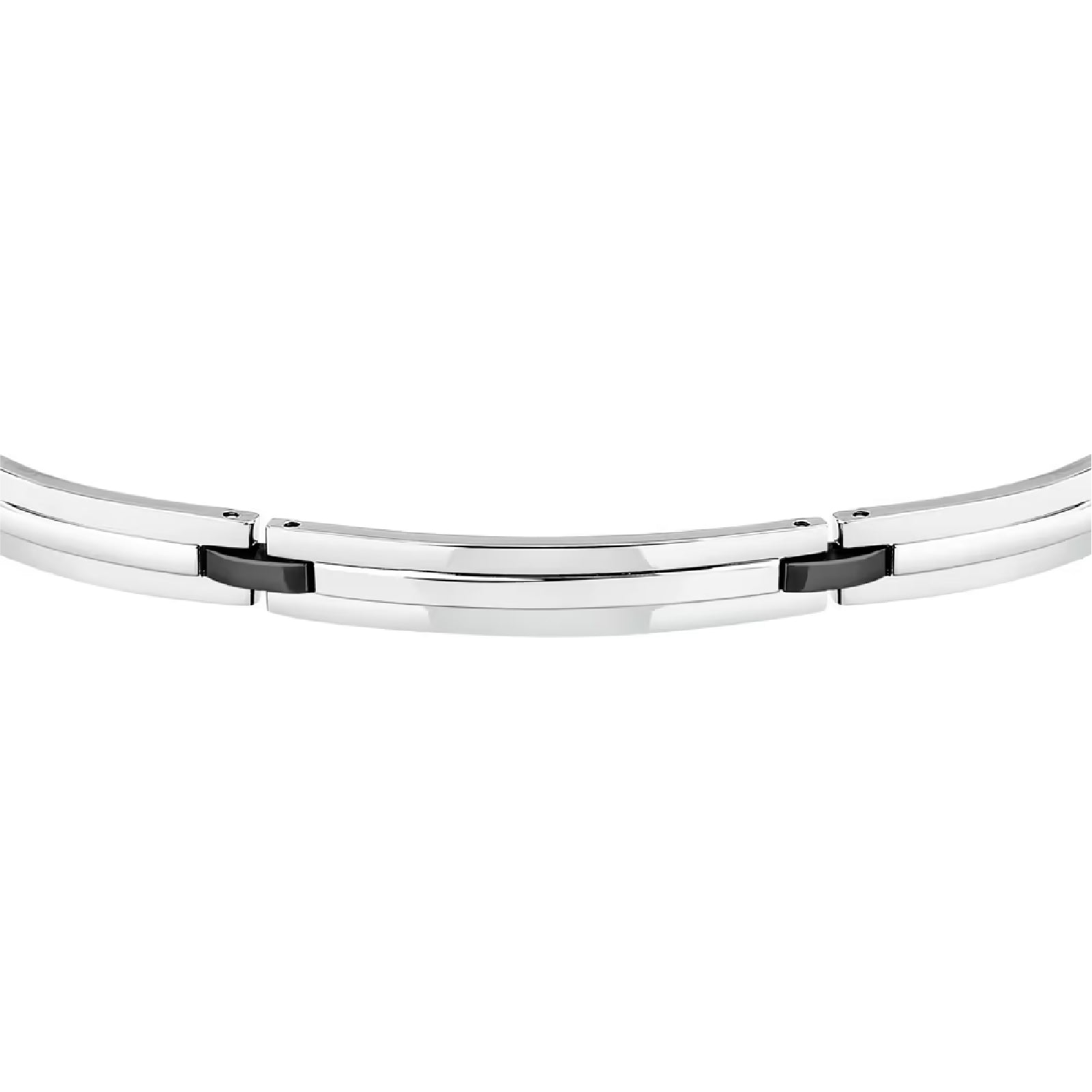 Bracciale uomo Morellato acciaio nero design originale Regolabile 19-22 cm