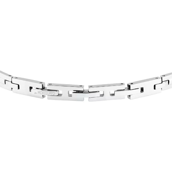 Bracciale uomo Morellato acciaio nero design originale Regolabile 19-22 cm