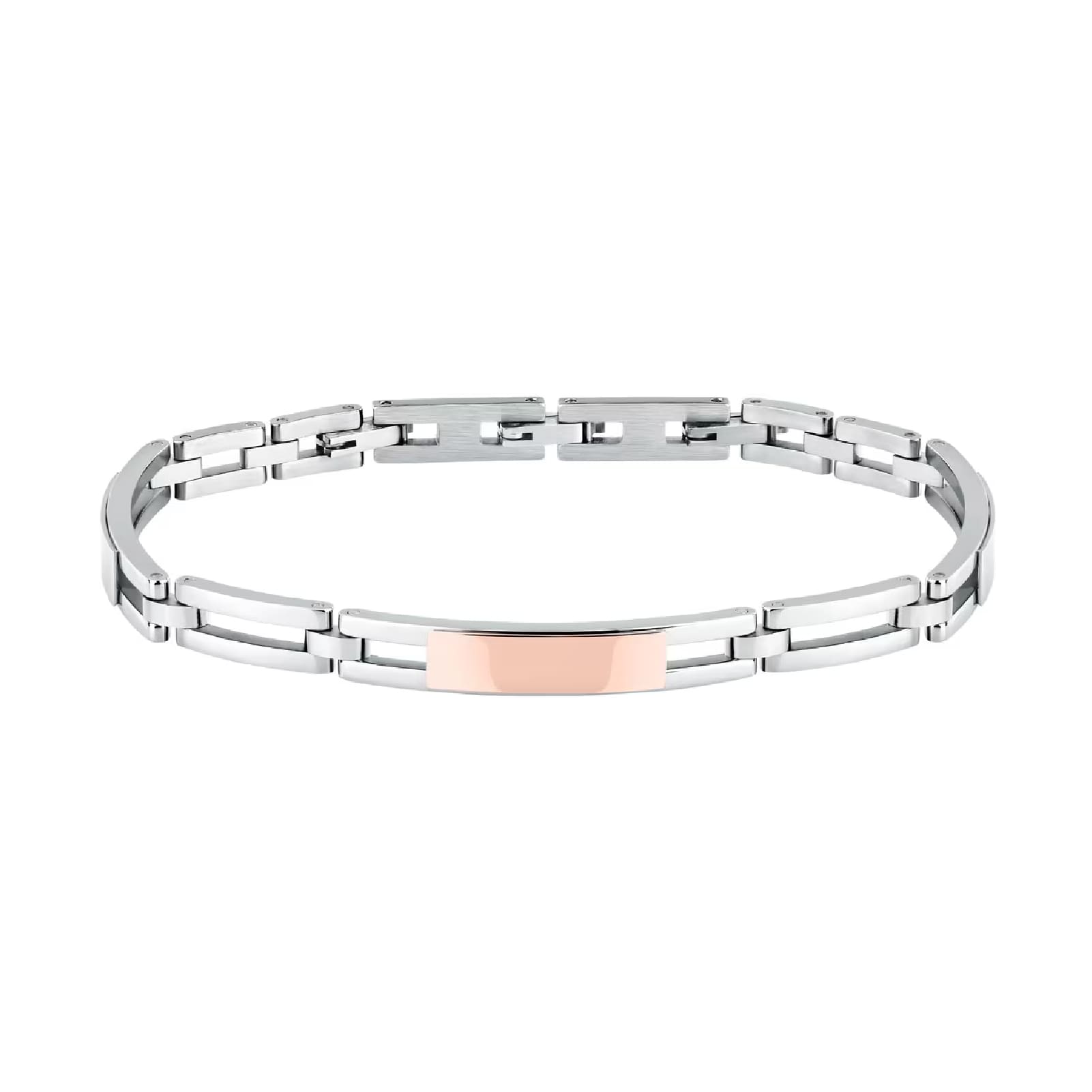 Bracciale catena uomo Morellato in acciaio rodio e rosé Regolabile 18-21,5 cm