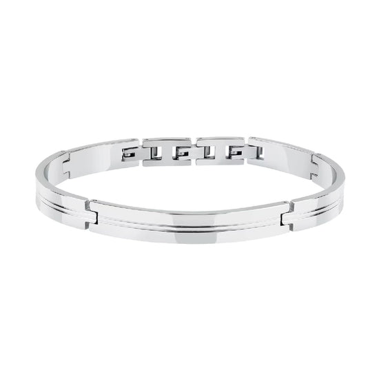 Bracciale semirigido uomo Morellato in acciaio lucido 64 mm x 50 mm