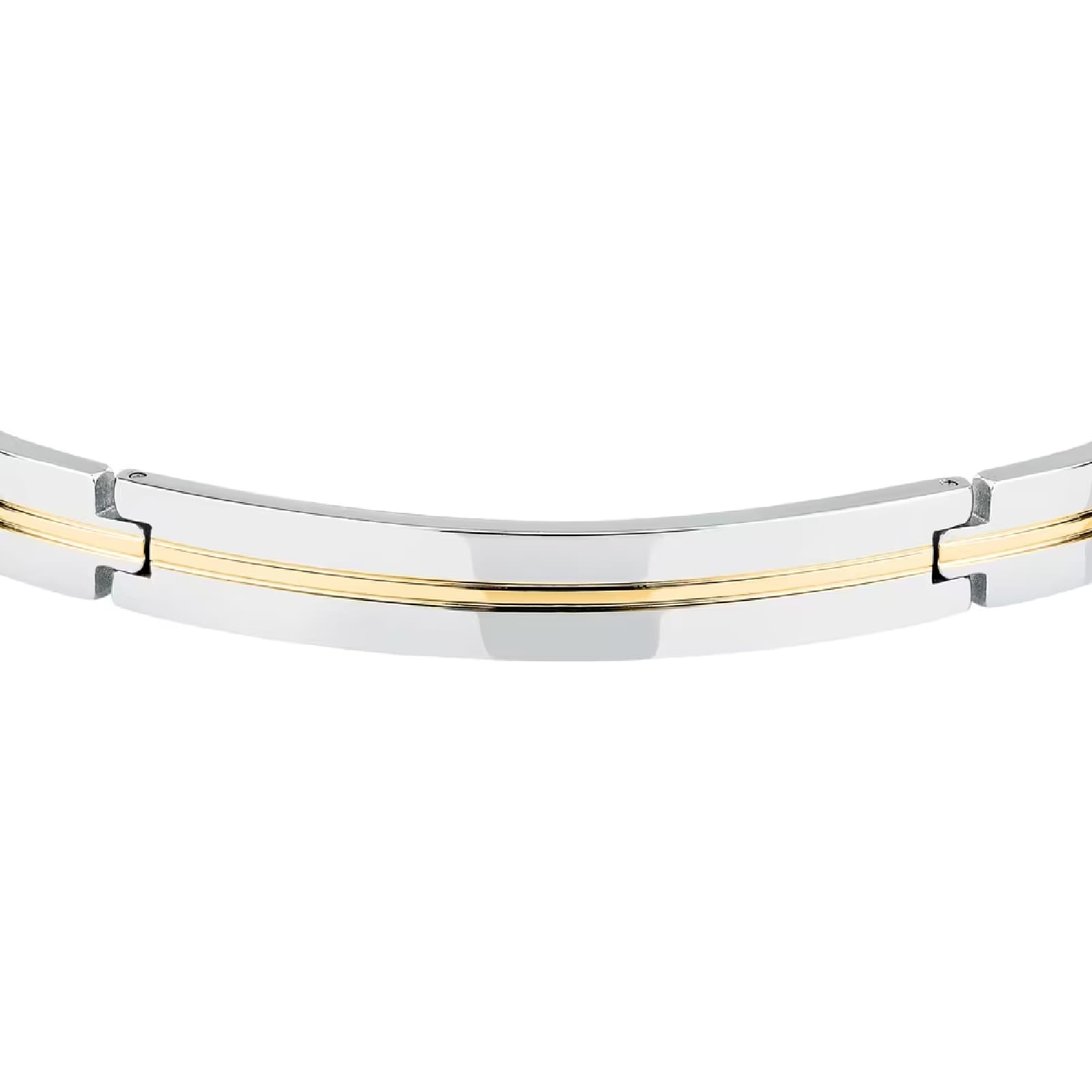 Bracciale semirigido uomo Morellato acciaio rodio e dorato 64 mm x 50 mm
