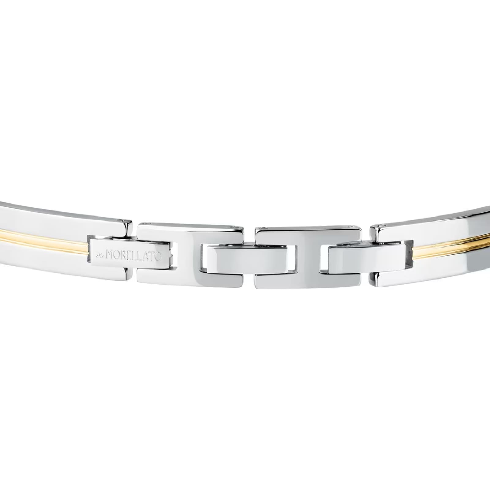 Bracciale semirigido uomo Morellato acciaio rodio e dorato 64 mm x 50 mm