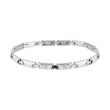 Bracciale con maglie da uomo Morellato acciaio satinato Regolabile 18-21 cm