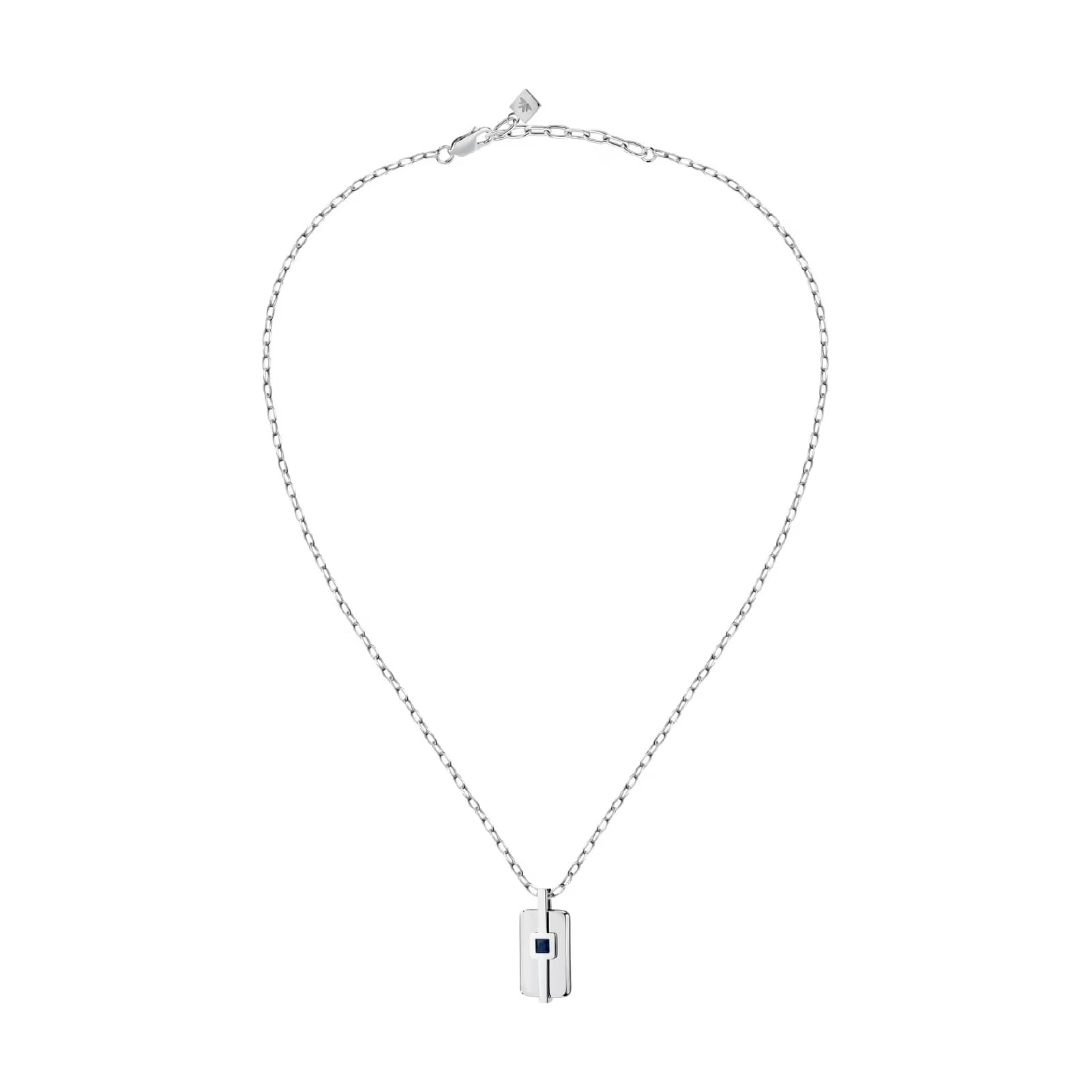 Collana con pendente Morellato in acciaio con zircone blu MISURA UNICA