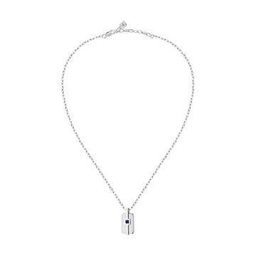 Collana con pendente Morellato in acciaio con zircone blu MISURA UNICA