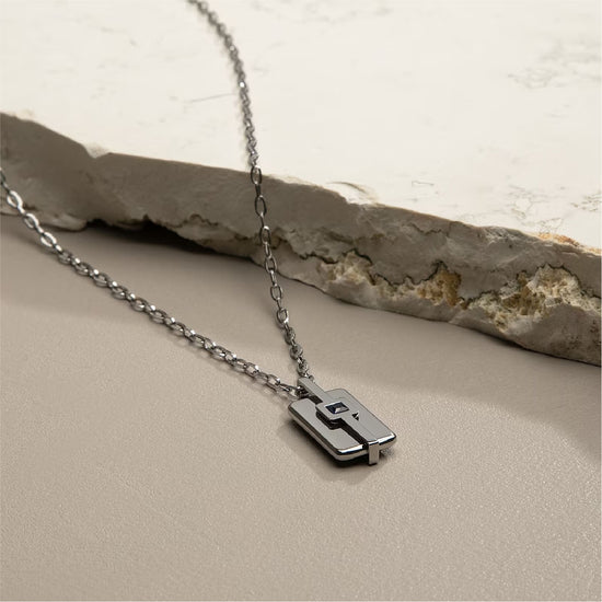 Collana con pendente Morellato in acciaio con zircone blu MISURA UNICA