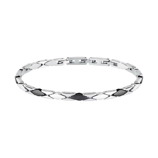 Bracciale catena Morellato in acciaio con pvd nero da uomo 21,5 cm