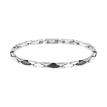 Bracciale catena Morellato in acciaio con pvd nero da uomo 21,5 cm