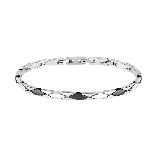 Bracciale catena Morellato in acciaio con pvd nero da uomo 21,5 cm