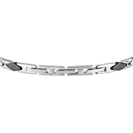 Bracciale catena Morellato in acciaio con pvd nero da uomo 21,5 cm