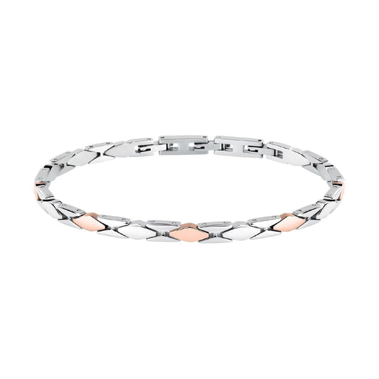 Bracciale catena Morellato in acciaio con pvd oro rosa da uomo 21,5 cm