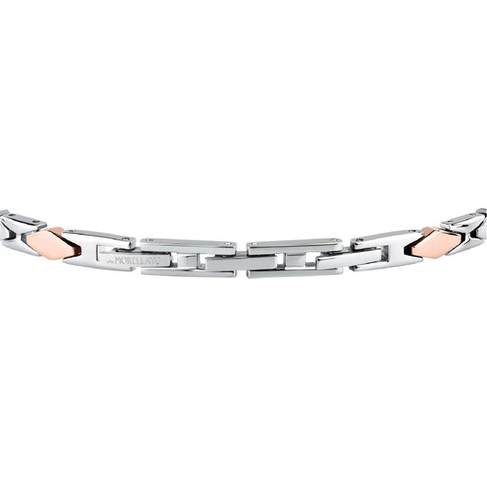 Bracciale catena Morellato in acciaio con pvd oro rosa da uomo 21,5 cm
