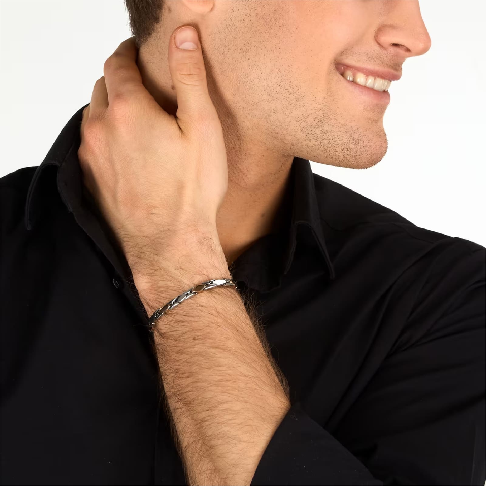 Bracciale catena Morellato in acciaio con pvd oro rosa da uomo 21,5 cm
