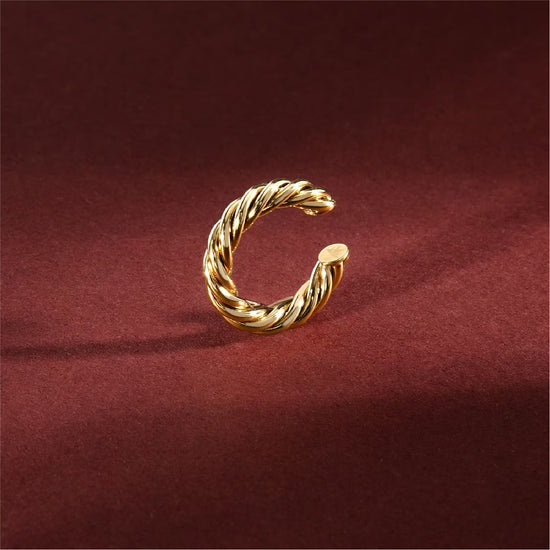 Earcuff Morellato in acciaio dorato design attorcigliato MISURA UNICA