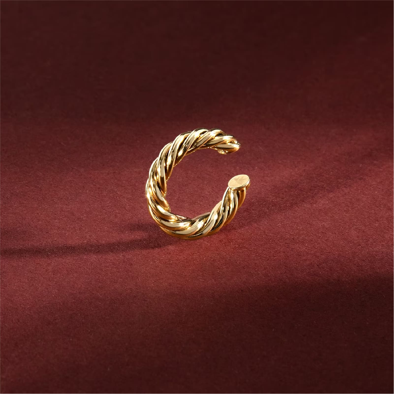 Earcuff Morellato in acciaio dorato design attorcigliato MISURA UNICA
