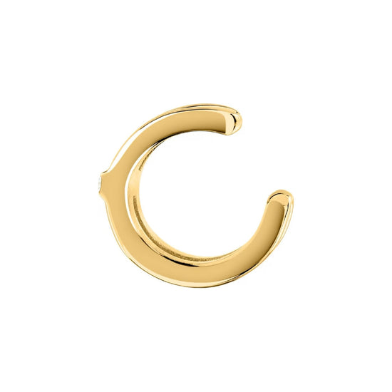 Earcuff Morellato in acciaio dorato doppia fascia e cristalli MISURA UNICA