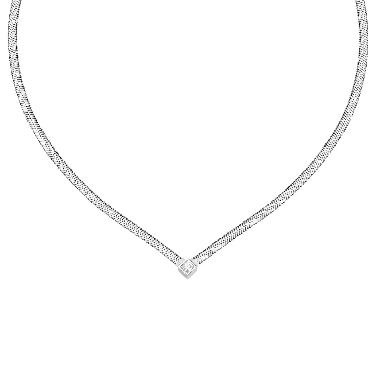 Collana punto luce Morellato in acciaio con cristallo