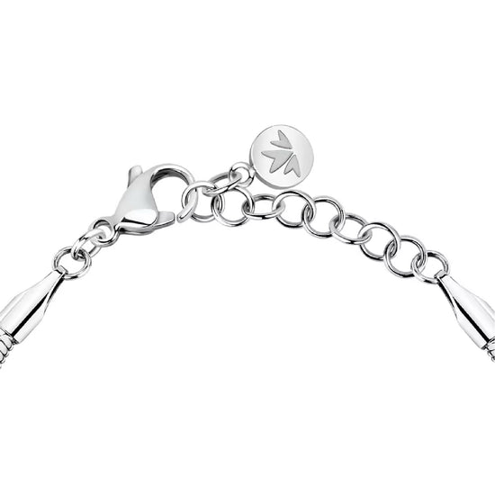 Collana trilogy Morellato in acciaio con cristalli azzurri Regolabile 16-19 cm