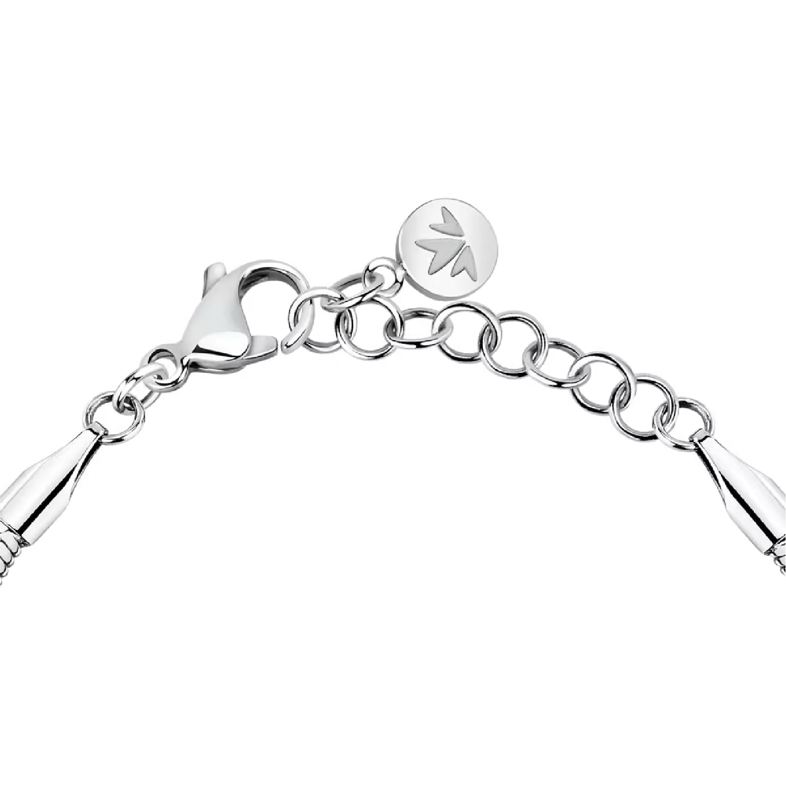 Collana trilogy Morellato in acciaio con cristalli azzurri Regolabile 16-19 cm