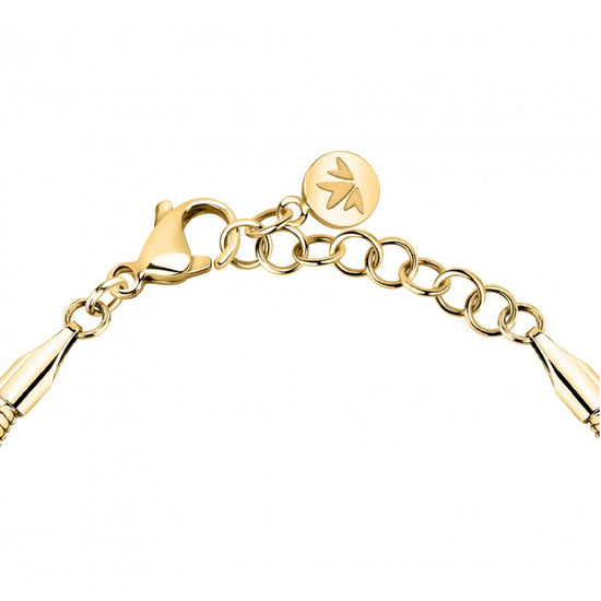 Collana Morellato acciaio dorato con cristallo bianco Regolabile 16-19 cm