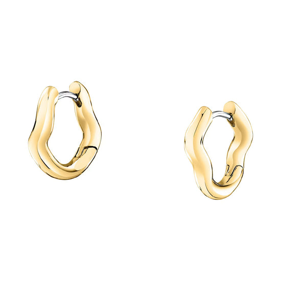 Orecchini cerchio Morellato Design in acciaio e pvd oro MISURA UNICA